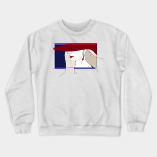 Code Rouge #woman #girl #beauty #fineart #popart #home #decor #fashion #buyart #artprint #minimal #drawing Crewneck Sweatshirt